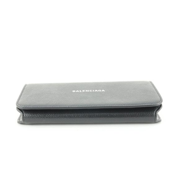 Balenciaga Black Leather Classic Logo Wallet on Chain Gold Chain 48ba624s - Picture 6 of 12
